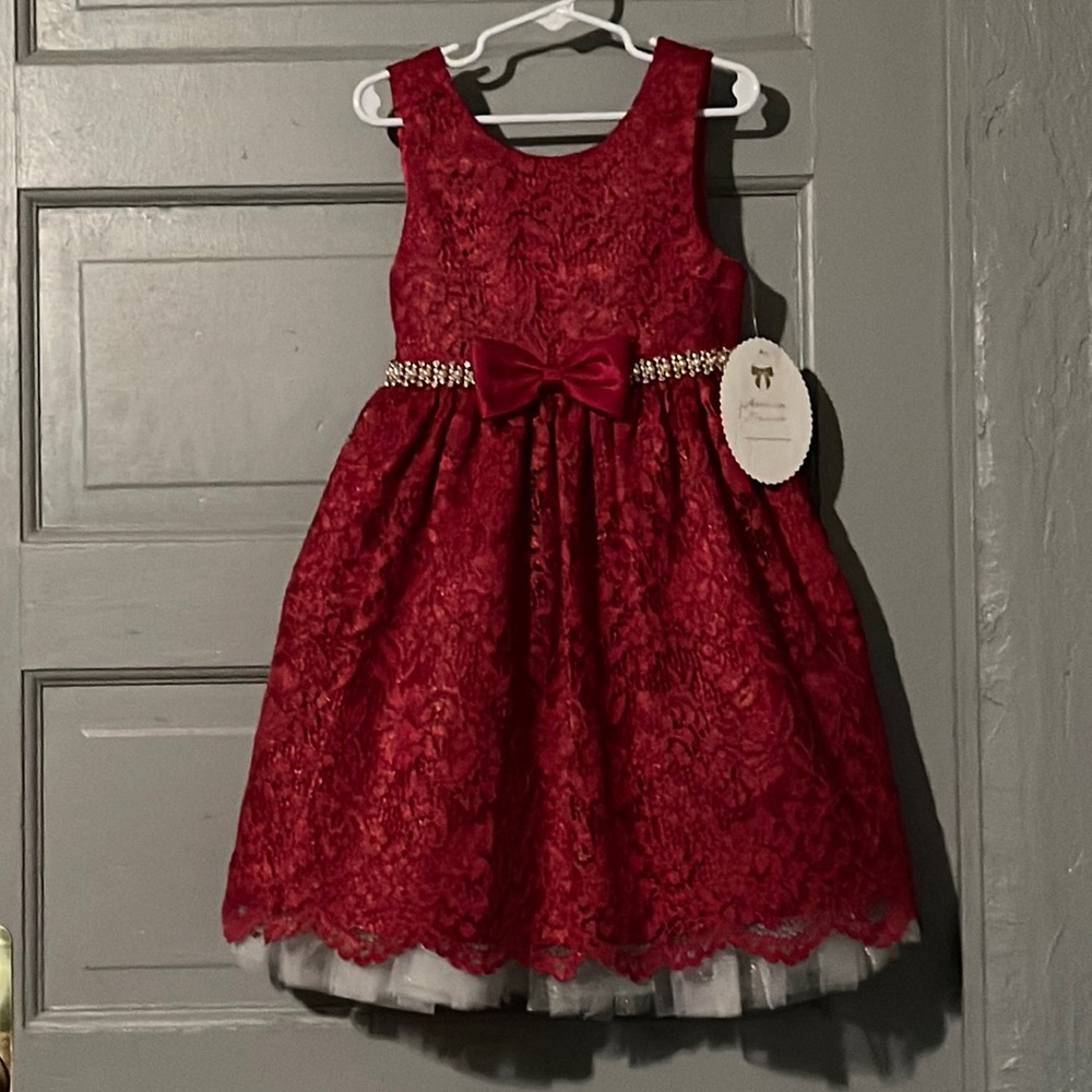 Girls red formal dress